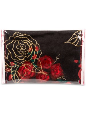 Sudivo El Boyama Kişiye Özel Rose Serisi Medium Clutch Çanta