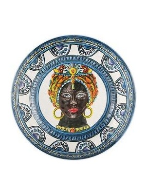 Baci Mavi Barok Yemek Tabağı 28 cm