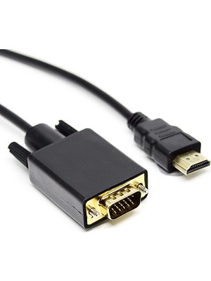 Dark HDMI to VGA 1.8M Aktif Dijital - Analog, Full HD,Tak Çalıştır Dönüştürücü Kablo(DK-HD-AHDMIXVGAL180)