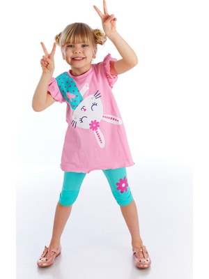 Denokids Sürpriz Tavşan Kız Çocuk Tunik Tayt Takım