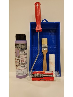 Rich Selfy Decor 500 cc 750 gr Lavanta Kendinden Vernikli Dolap Boyama Seti