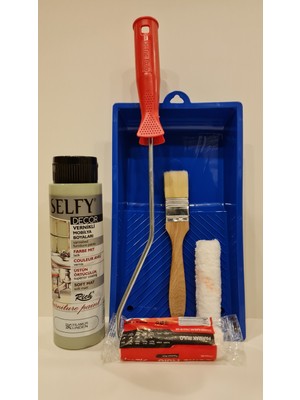 Rich Selfy Decor 500 cc 750 gr Ihlamur Yeşili Kendinden Vernikli Dolap Boyama Seti