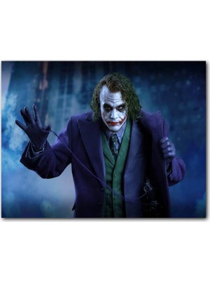 Cakatablo Ahşap Tablo Heath Ledger Joker Ceket Aksesuarı Pimi Görseli