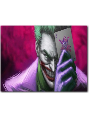 Cakatablo Ahşap Tablo Joker ve Joker Kartı Yağlı Boya Görseli