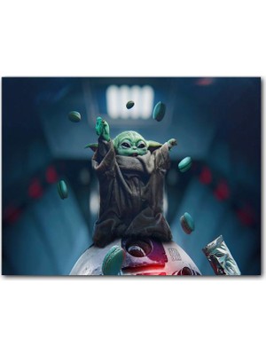 Cakatablo Ahşap Tablo Star Wars Baby Yoda The Mandalorian