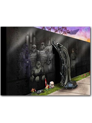 Cakatablo Ahşap Tablo Darth Vader ve Stormtroopers Duvar Boyama