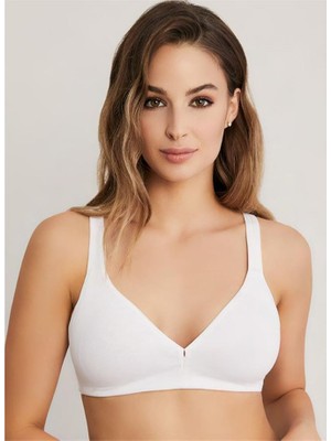 Eros ERSK350 Mayra Balensiz Pamuklu Minimizer Sütyen - Beyaz