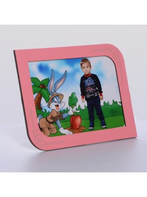 Ahşap Pembe Renk Resim Çerçeve 13*18