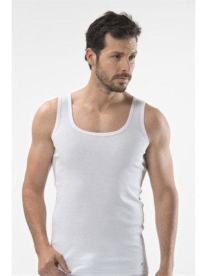 Cacharel 1501 Ikili Erkek Atlet (Ribana)  - Beyaz