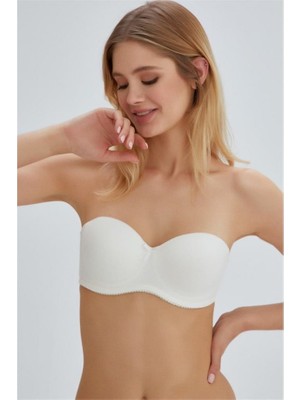 Eros ERSK140 Camellia Straplez Boş Cup Tek Sütyen - Ekru
