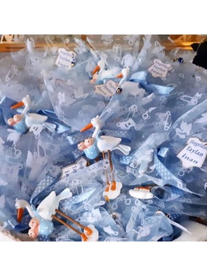 Hayaller Dükkanı 30 Adet Leylek Magnet Biblo Ikiz Bebek