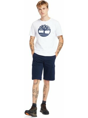 Timberland Tree Logo Short Sleeve Beyaz Erkek T-Shirt TB0A2C2R1001