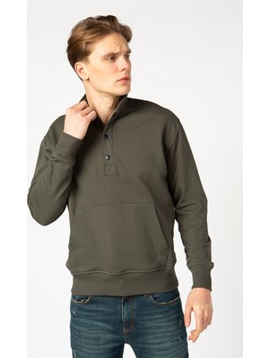 Çıt Çıtlı Yaka Erkek Sweatshirt 62059-30034