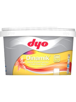 Dyo Dinamik Silikonlu Silinebilir Ipek Mat Iç Cephe Boyası 15  Lt  Renk: Yeni Çağıl  KOD:7550
