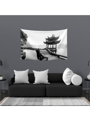 Vagonik Uzakdoğu Köprü Duvar Örtüsü Halısı 70 x 100 cm
