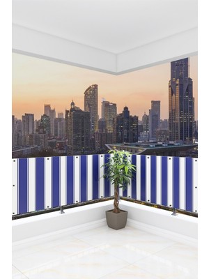 AL-CA Home Balkon Demir Perdesi, 600 x 55 Mavi