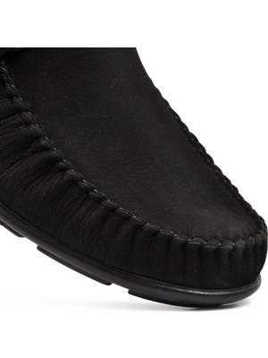 Ayakmod 488 Siyah Nubuk Hakiki Deri Erkek Günlük Ayakkabı