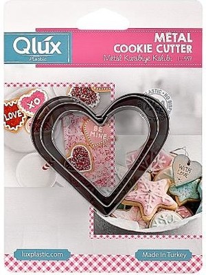 Qlux Ideas Metal Kurabiye Kalıbı Kalp ve Yıldız L-00557