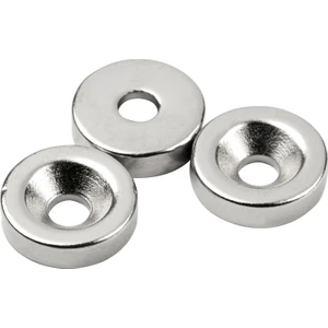 Neodyum Mıknatıs 3 Adet Havşa Delikli 18MM x 10/5mm x 5mm Süper Güçlü Magnet