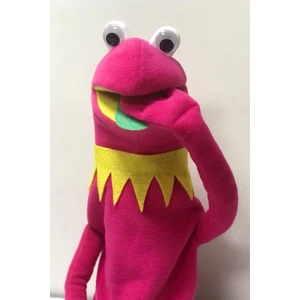 Uçaneller Kuklaevi Pembe Kurbağa El Kuklası