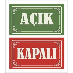 “açık - Kapalı” Kapı,cam Levhası (2,7 mm Dekato)
