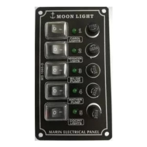 5 Li Dikey Switch Panel 12-24 Volt