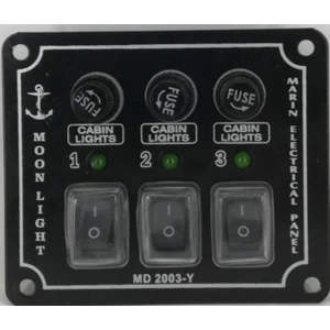 3 Lü Yatay Switch Panel 12-24 Volt