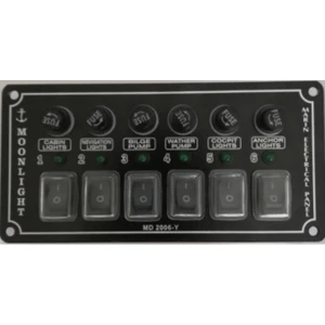 6 Lı Yatay Switch Panel 12-24 Volt