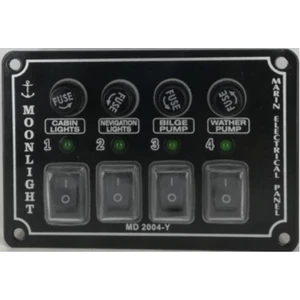 4 Lü Yatay Switch Panel 12-24 Volt