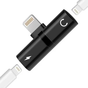 Lightning Splitter 2 In 1 Şarj ve Kulaklık Çevirici Siyah