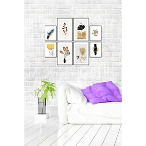 8 Parça Mdf Tablo Seti Çerçeve Görünümlü