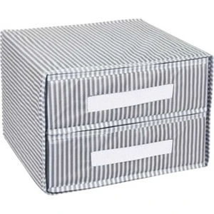 Iki Bölmeli Çekmece - Gri - Beyaz