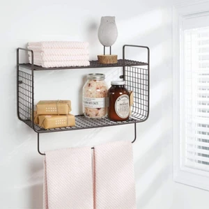 Wess Dizayn Metal Mutfak Banyo Duvar Rafı Terek Havluluk WD-102