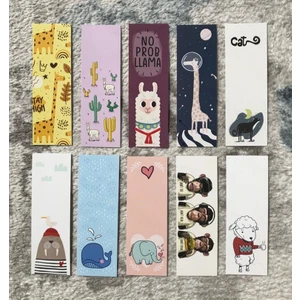 Paytak Moda 10LU Hayvan Lama Maymun Zürafa Desenli Kitap Ayraç Seti PYTKAYR15