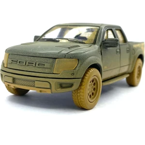 2013 Ford F-150 Svt Raptor Supercrew Çek Bırak Lisanslı Model Oyuncak Araba - Çamur Desenli