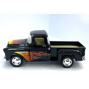 1955 Chevy Stepside Pick-Up Çek Bırak Lisanslı Model Oyuncak Araba - Alev Desenli 1:32