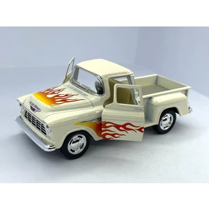 1955 Chevy Stepside Pick-Up Çek Bırak Lisanslı Model Oyuncak Araba - Alev Desenli 1:32