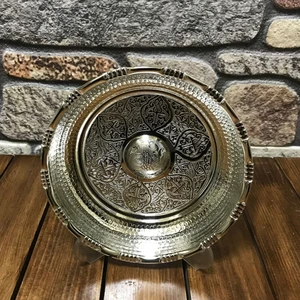 Nikel Kaplama Bakır Hamam Tası 18 Cm