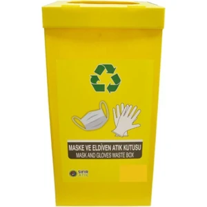 Eldiven ve Maske Atık Kutusu Geri Dönüşüm Kutusu