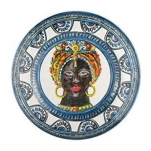 Baci Mavi Barok Yemek Tabağı 28 cm