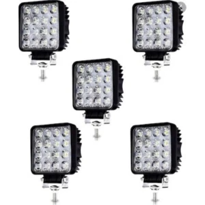 Lamba Çalışma Off Road Sis Farı 10-30V 48W 16 LED Kare-5 Adet