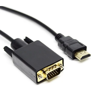 HDMI to VGA 1.8M Aktif Dijital - Analog, Full HD,Tak Çalıştır Dönüştürücü Kablo(DK-HD-AHDMIXVGAL180)