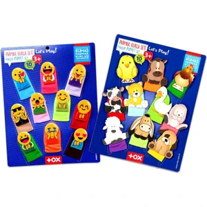 2 Set - 20 Parça Tox Emojiler ve Evcil Hayvanlar Parmak Kukla 106/77-1