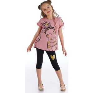 MSHB&G Love Cat Kız Çocuk T-shirt Tayt Takım