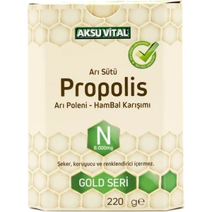 Aksu Vital Bal Polen Karışımlı N Vitaminli Propolisli Arı Sütü 8.000 mg