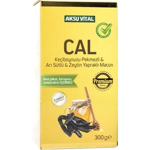 Aksu Vital CAL Keçiboynuzu Pekmezli Arı Sütlü Zeytin Yapraklı Macun 300 gr