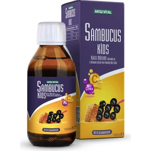Aksu Vital Sambucus Kids Kara Mürver Ekstraktlı Şurup 100 ml