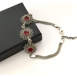 Tmt Gümüş Yakut Taşlı Bileklik