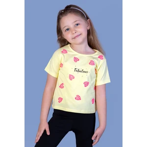 Toontoy Kız Çocuk Yaprak Desenli Fabulous Baskılı Tişört