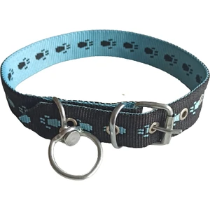 Patili Köpek Tasması Siyah-Mavi